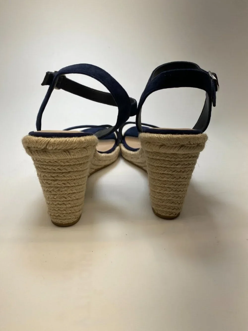 Stuart Weitzman Womens Teddi Blue Espadrille Wedge Sandals Sz 11